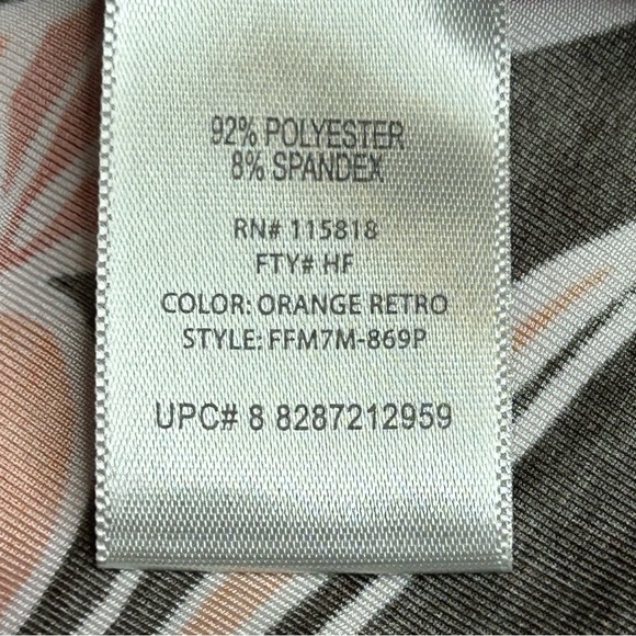 Metro 7 Size Medium (8-10) Orange Retro Surplice Sleeveless Dress - Picture 10 of 10